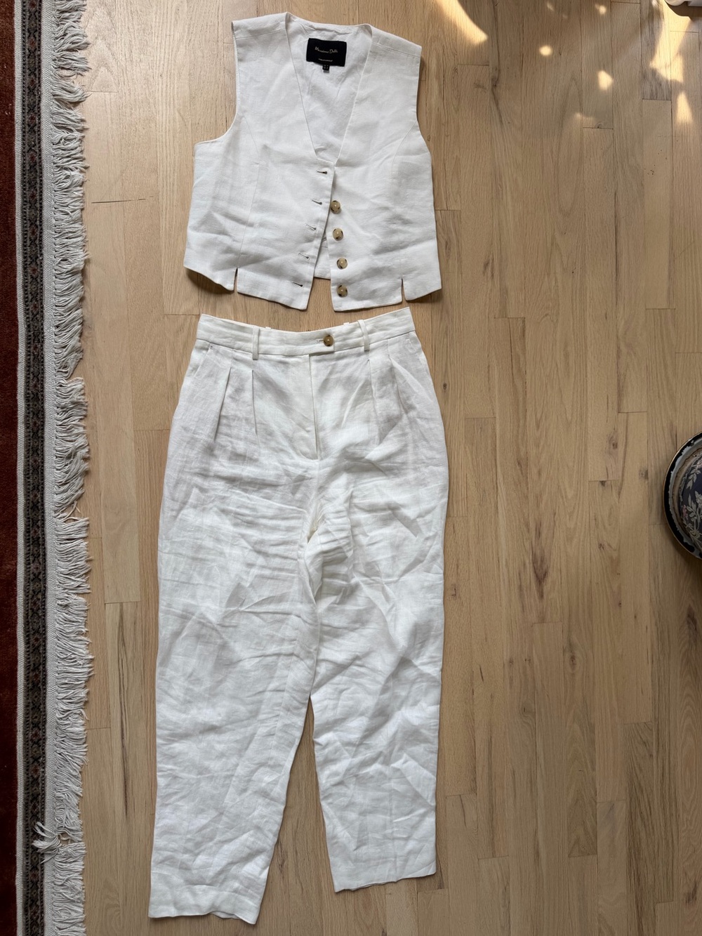 Massimo Dutti Linen Pants & Vest